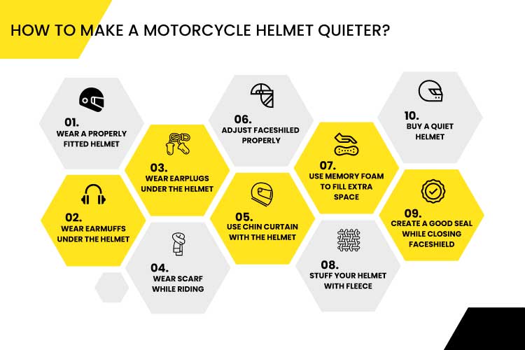 how to make a motorcycle helmet quieter